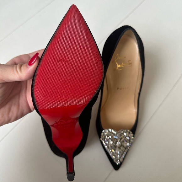 Christian Louboutin Cristocora 120 black velvet heels - Picture 9 of 10